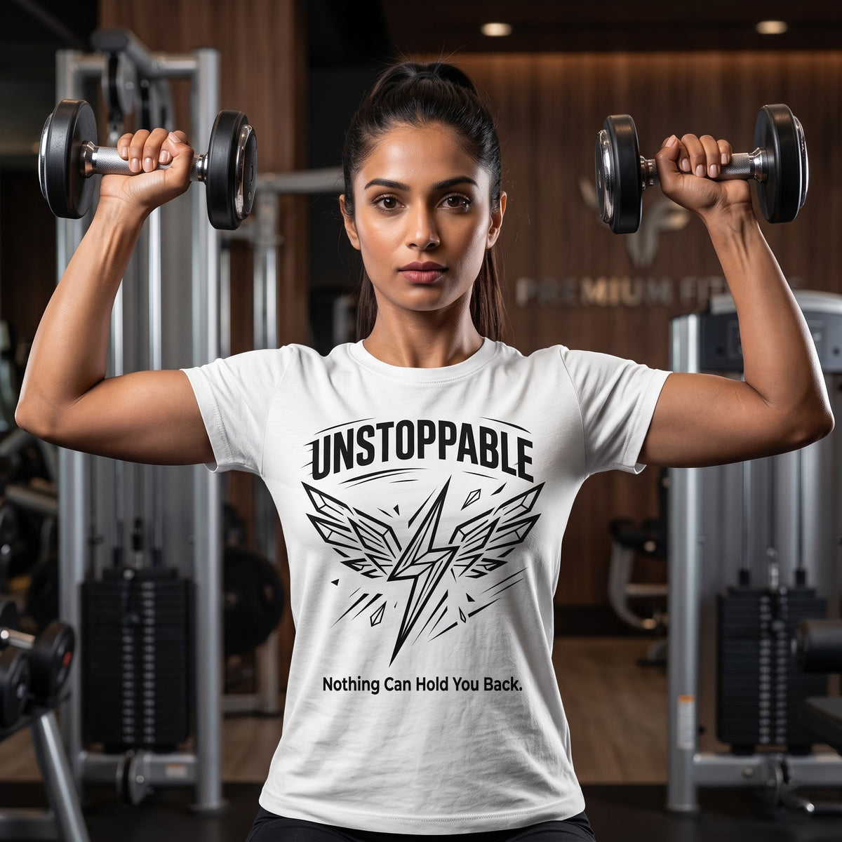 UNSTOPPABLE Women's Gym T-Shirt - White