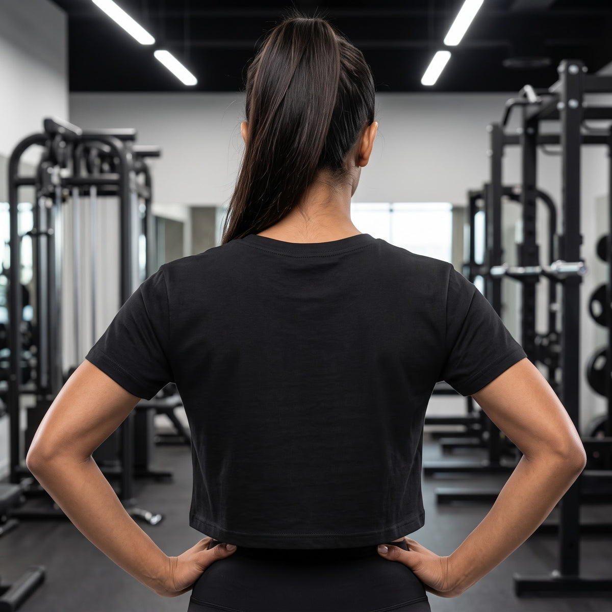 EARN YOUR STRENGTH Women's Crop Top - Black