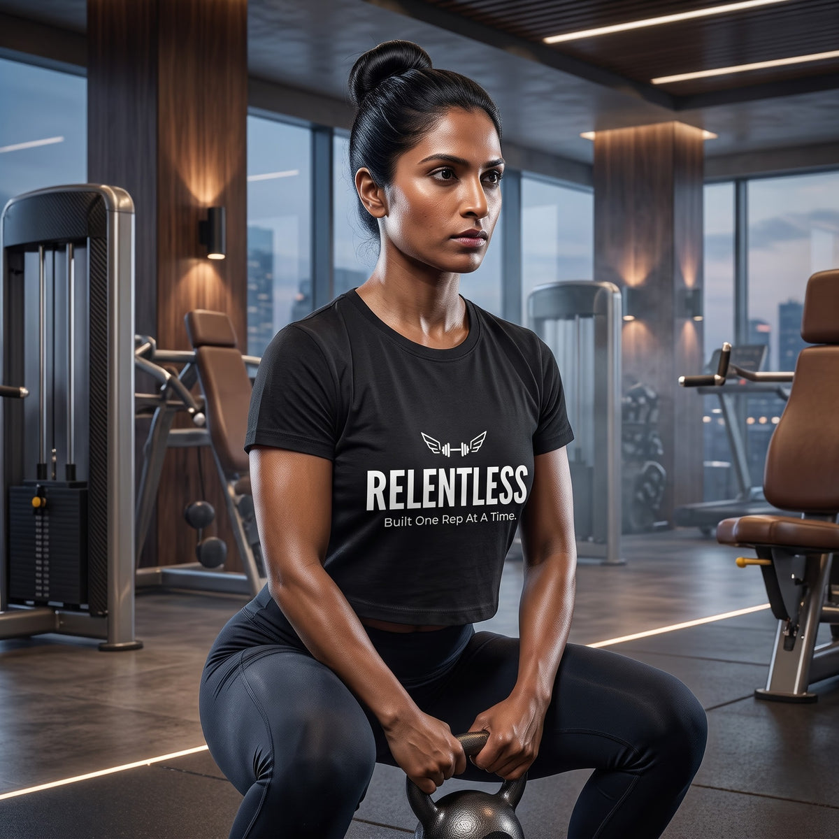 RELENTLESS DAY Women's Crop Top - Black