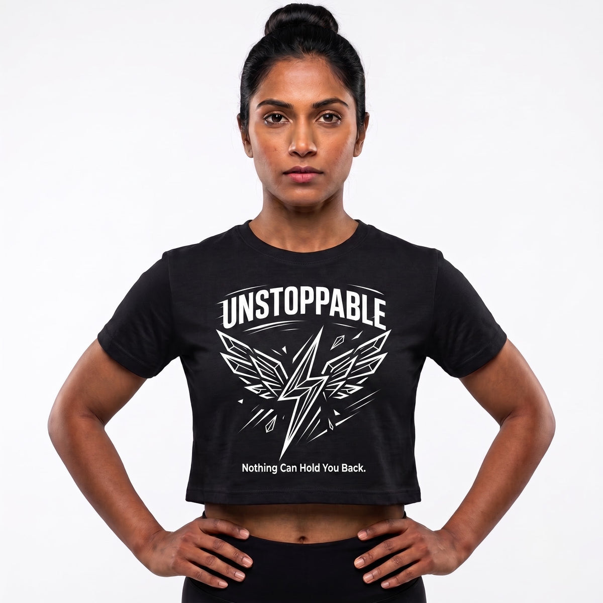 UNSTOPPABLE Women's Crop Top - Black
