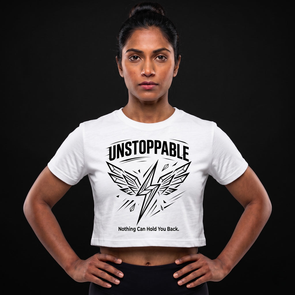 UNSTOPPABLE Women's Crop Top - White