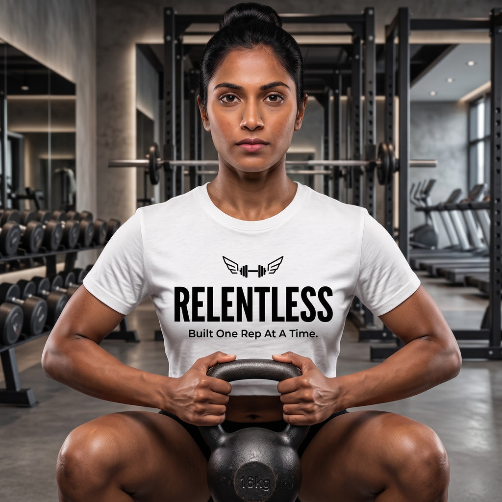 RELENTLESS DAY Women's Crop Top - White