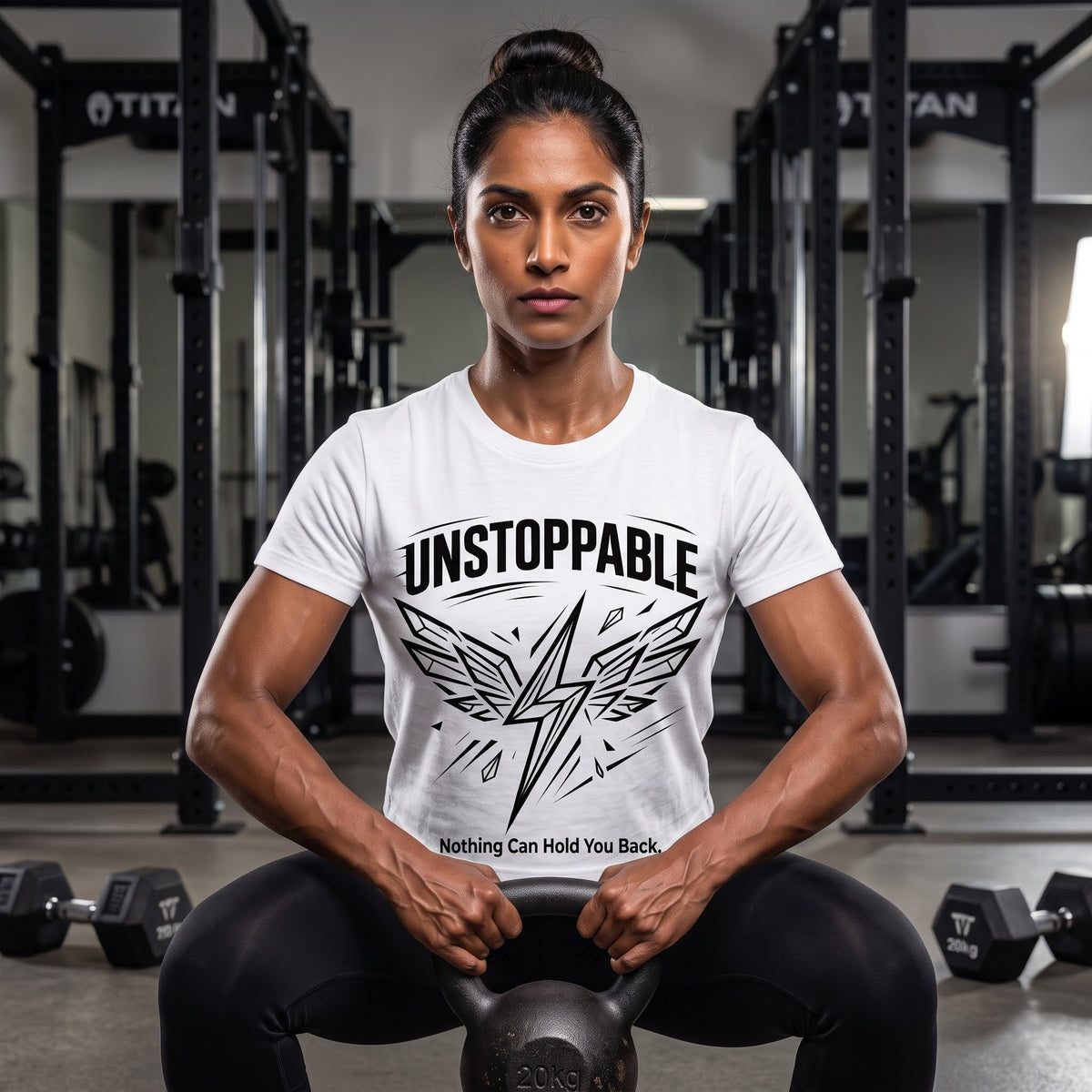 UNSTOPPABLE Women's Crop Top - White
