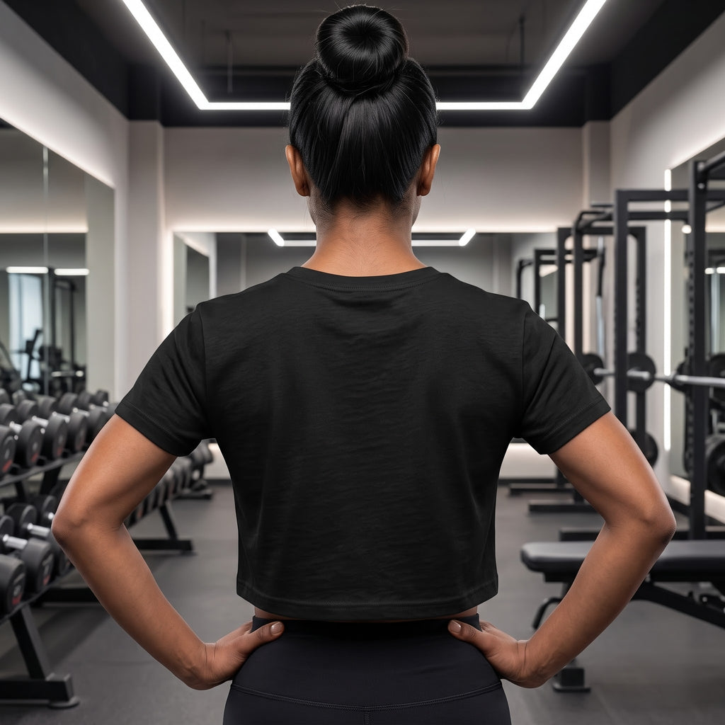 OWN YOUR POWER Women's Crop Top - Black