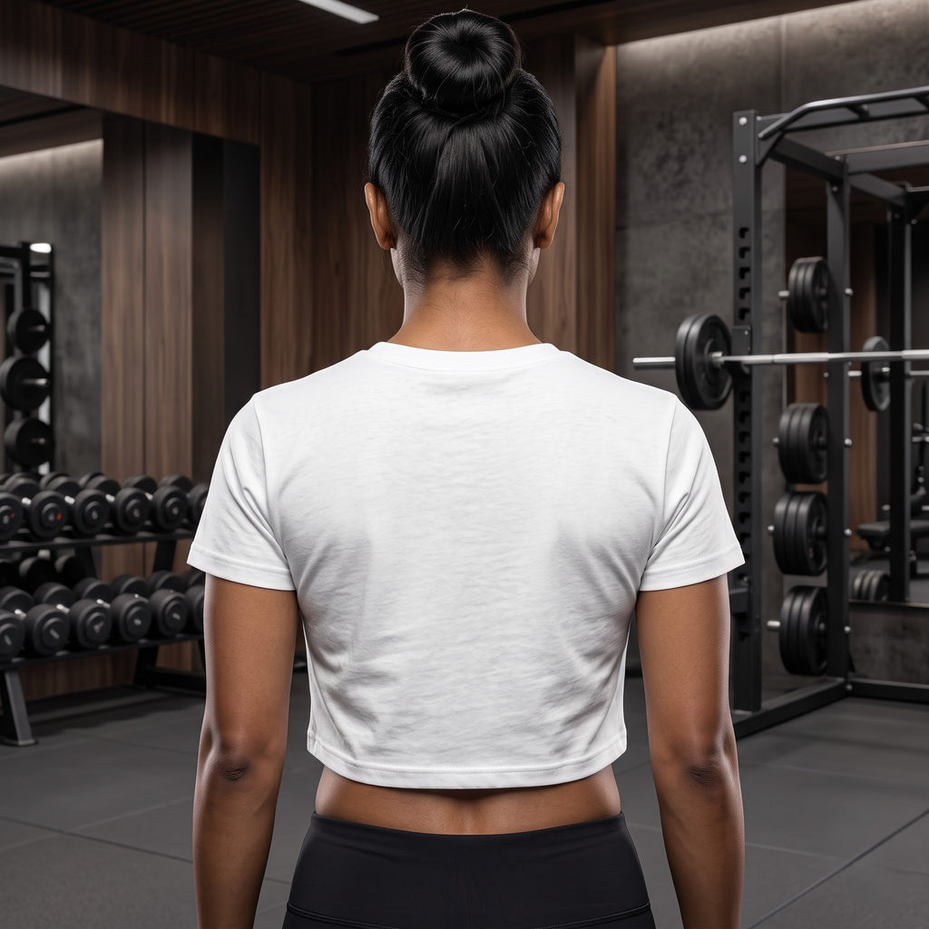 OWN YOUR POWER Women's Crop Top - White