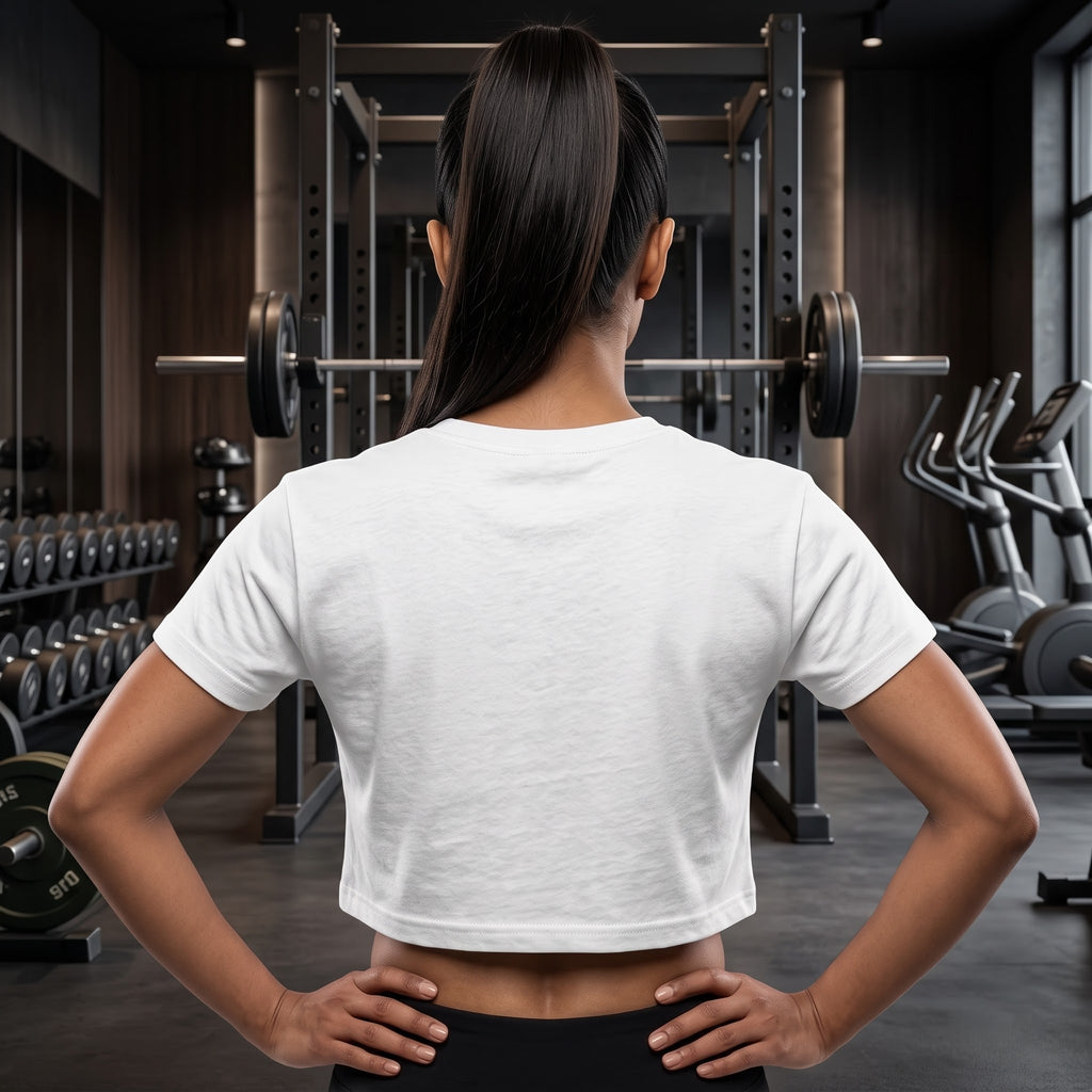 EARN YOUR STRENGTH Women's Crop Top - White