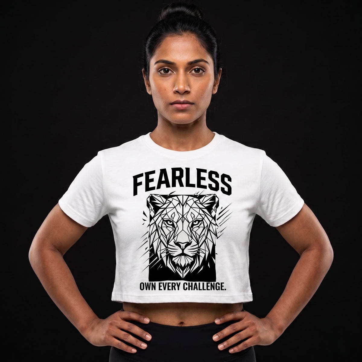 FEARLESS Women's Crop Top - White