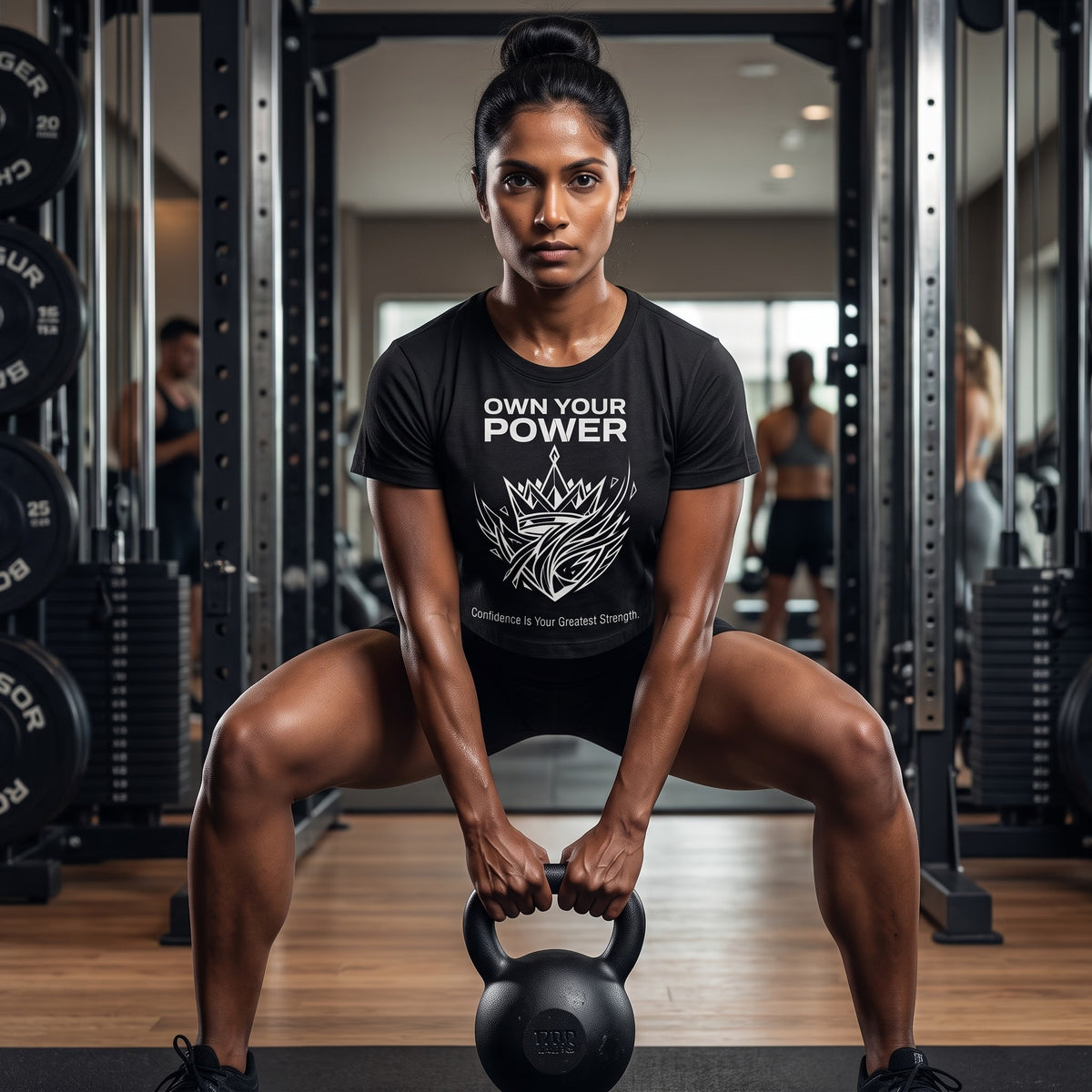 OWN YOUR POWER Women's Crop Top - Black