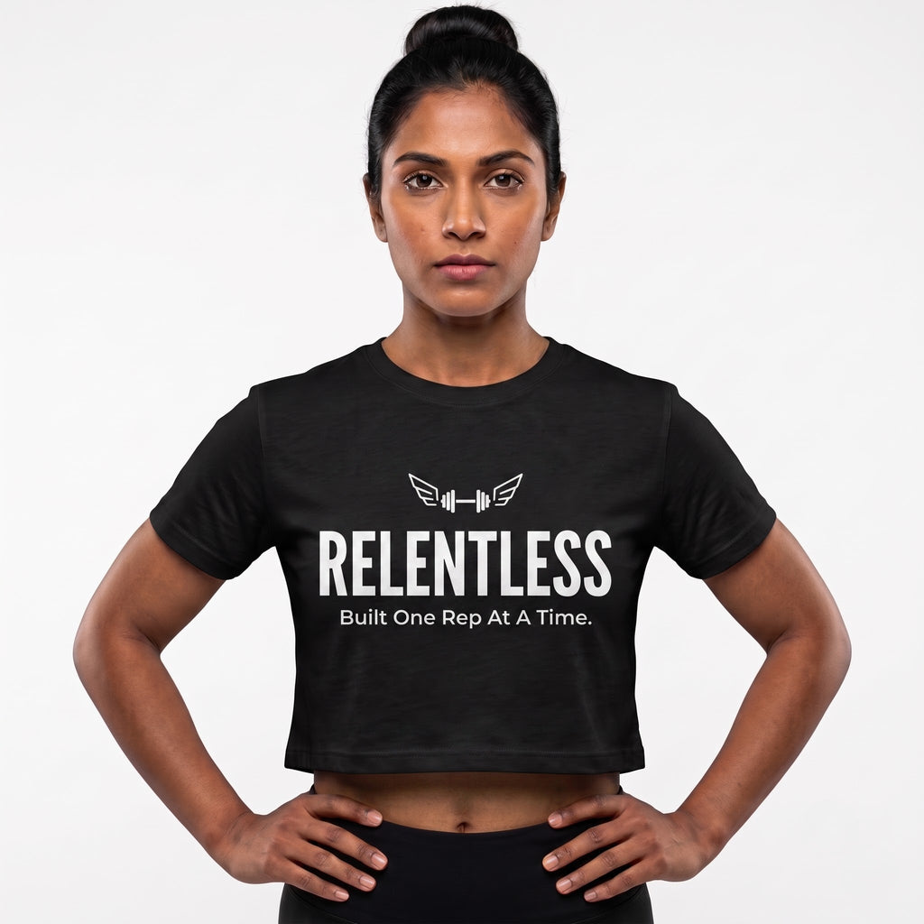 RELENTLESS DAY Women's Crop Top - Black