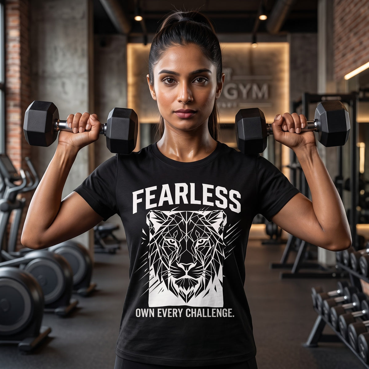 FEARLESS Women's Gym T-Shirt - Black
