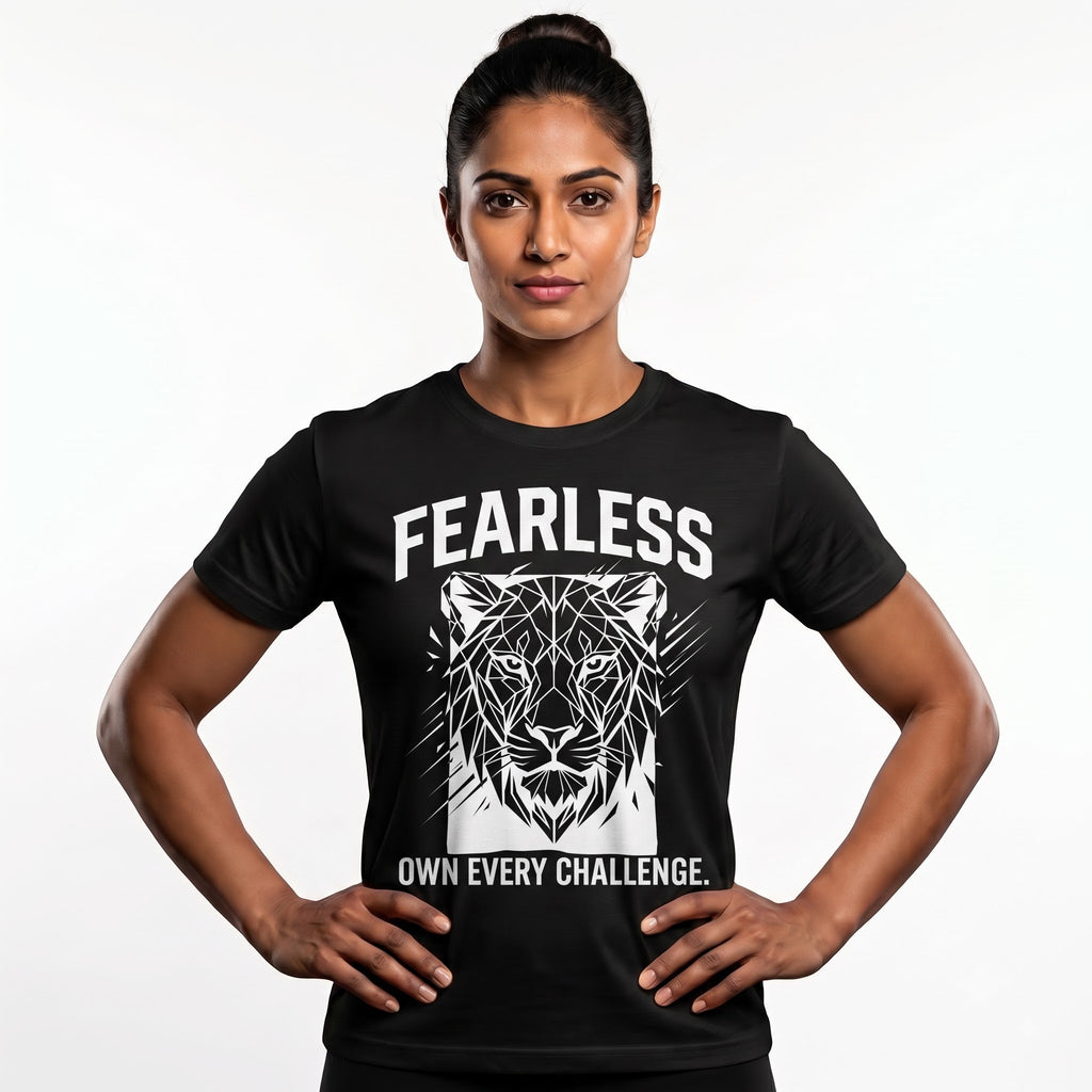 FEARLESS Women's Gym T-Shirt - Black