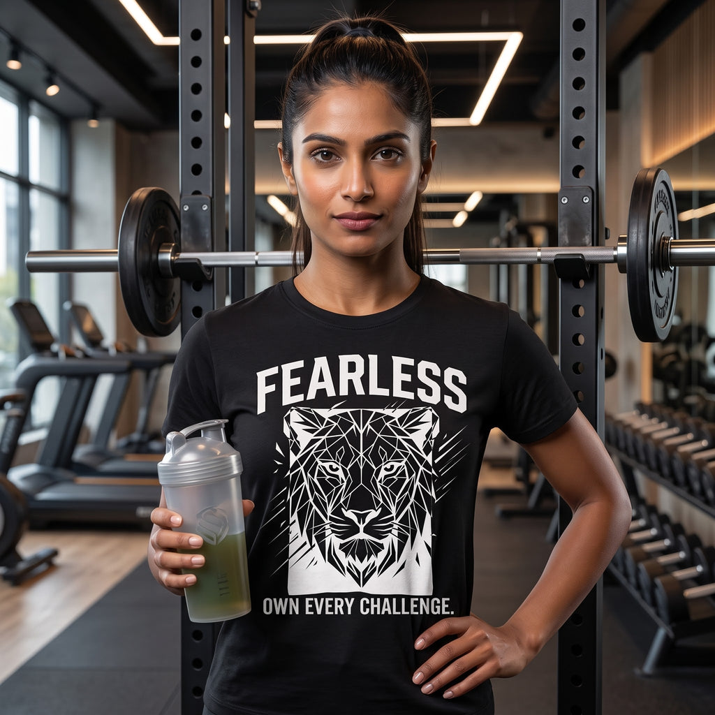 FEARLESS Women's Gym T-Shirt - Black