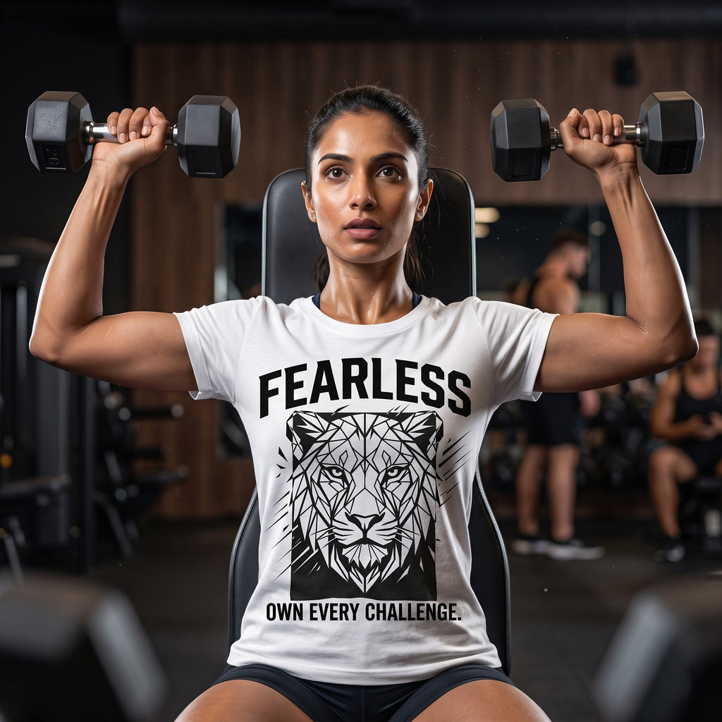 FEARLESS Women's Gym T-Shirt - White