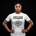 OWN YOUR POWER Women's Gym T-Shirt - White