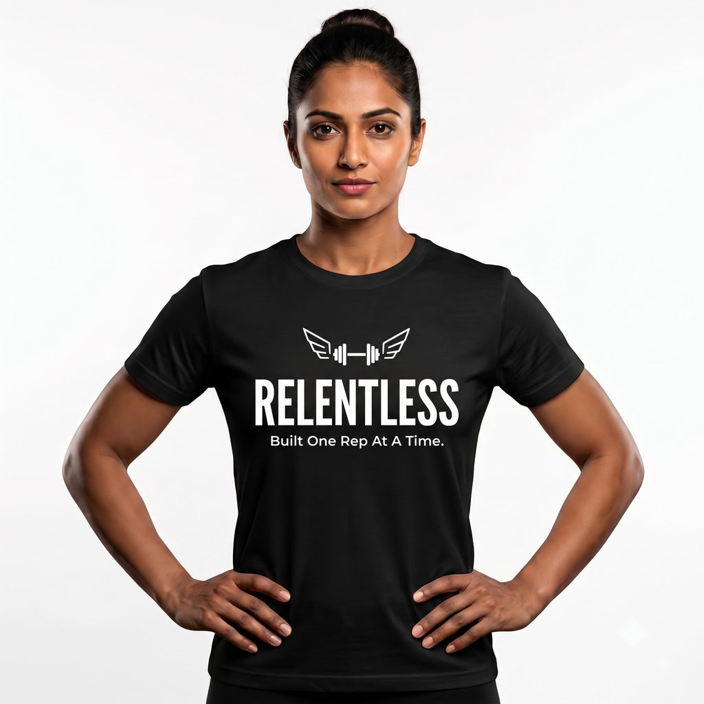 RELENTLESS Women's Gym T-Shirt - Black