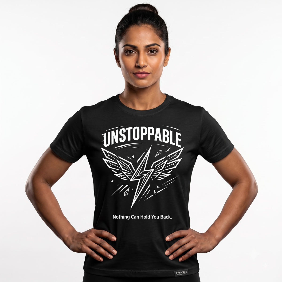 UNSTOPPABLE Women's Gym T-Shirt - Black