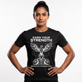 EARN YOUR STRENGTH Women's Gym T-Shirt - Black