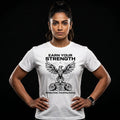 EARN YOUR STRENGTH Women's Gym T-Shirt - White