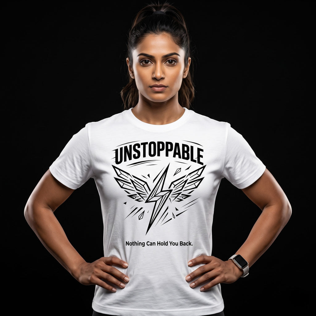 UNSTOPPABLE Women's Gym T-Shirt - White
