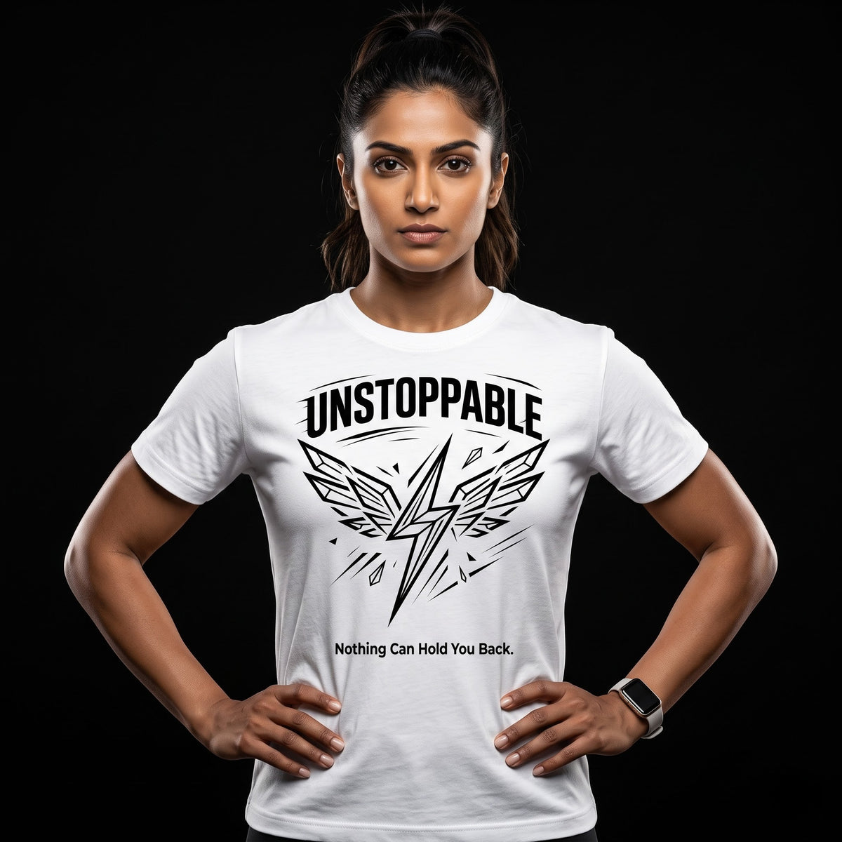 UNSTOPPABLE Women's Gym T-Shirt - White