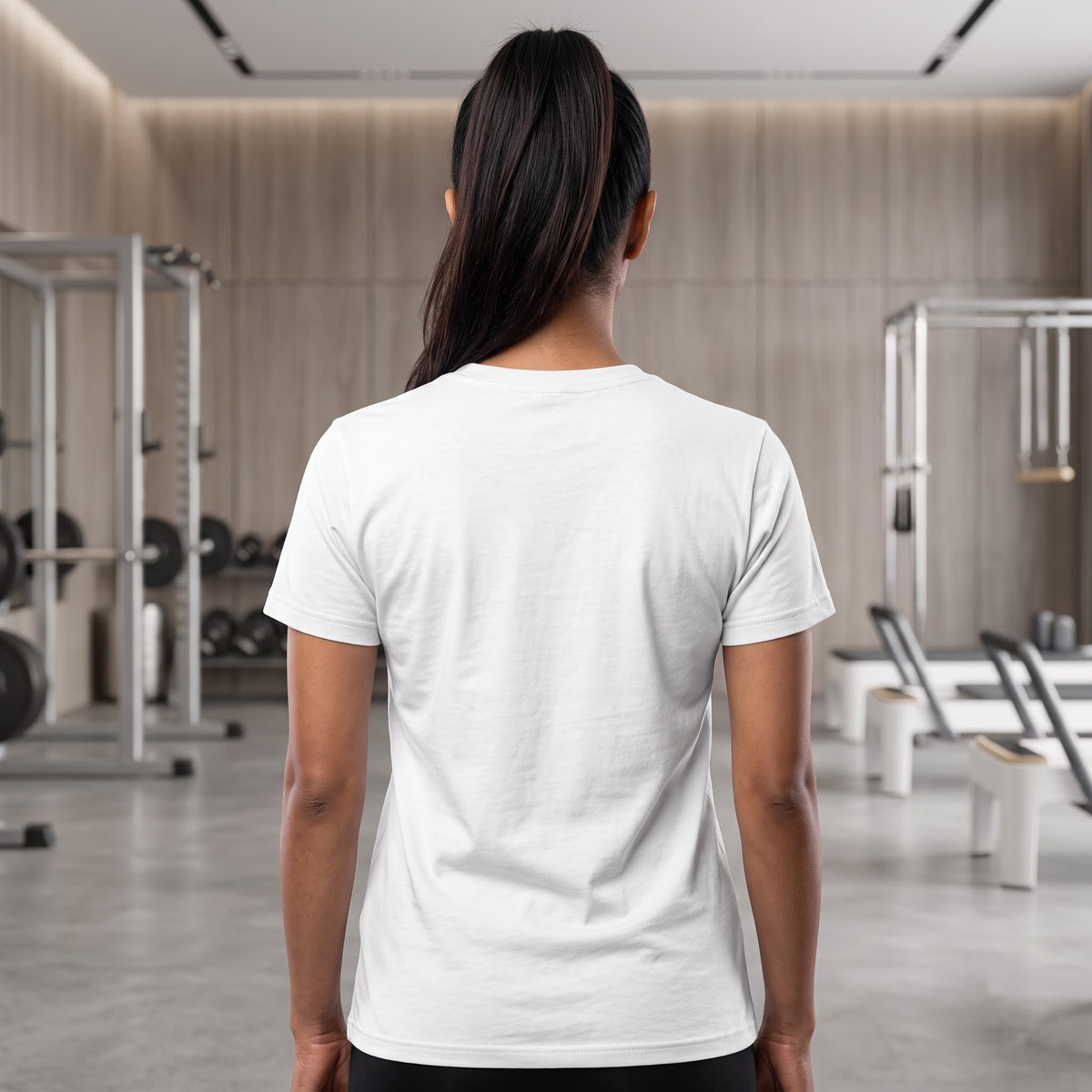 SHE LIFTS SHE LEADS Women's Gym T-Shirt - White