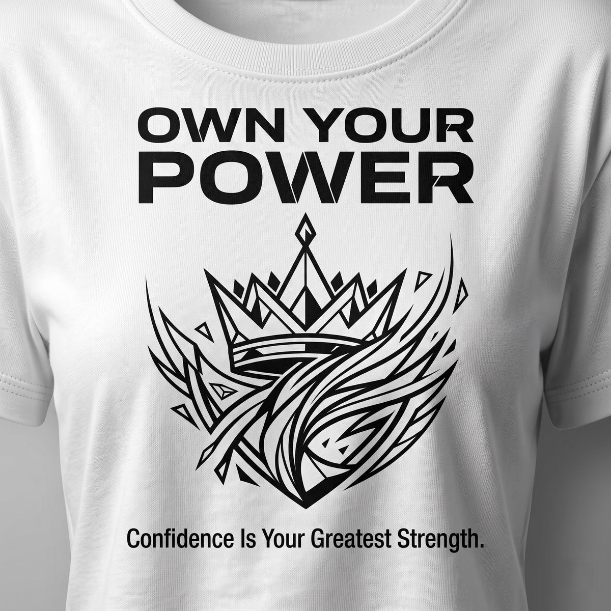 OWN YOUR POWER Women's Crop Top - White